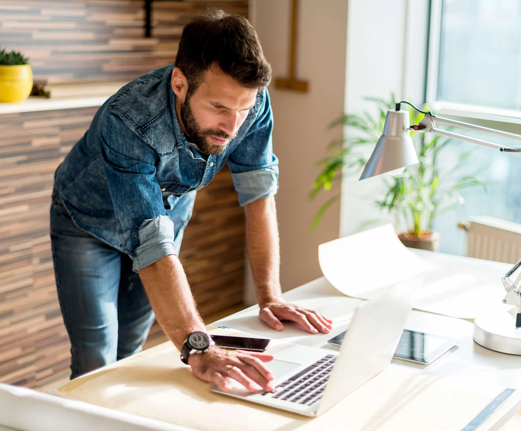 Man preparing Marketing Plan